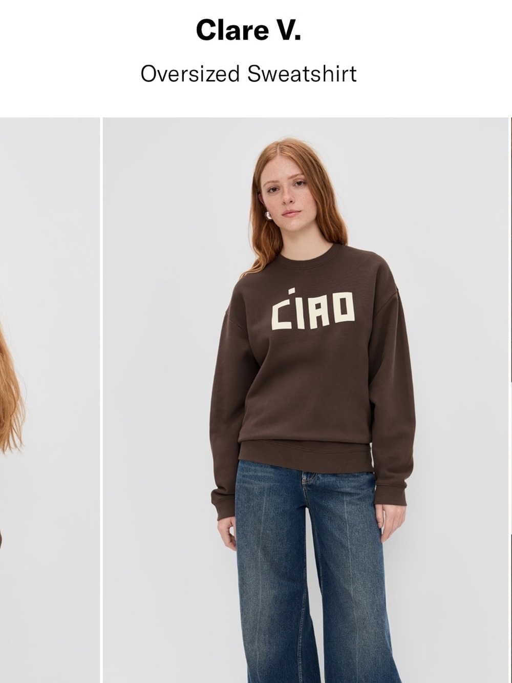Clare V. Oversized Sweatshirt - Picture 3 of 9